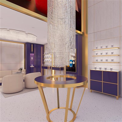 Design elegant de vitrine pentru parfumuri Aura pentru magazinul de parfumuri
