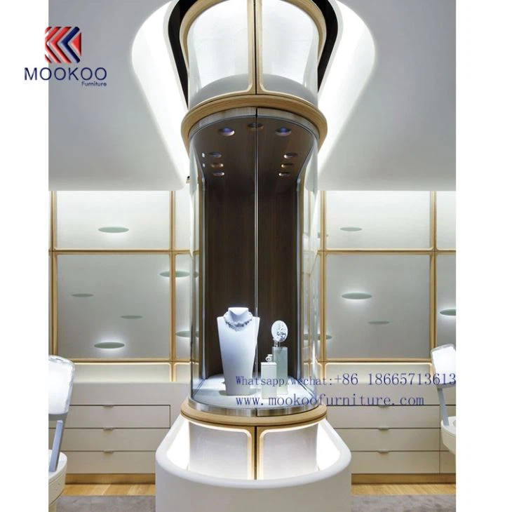 White Jewelry Showcase Display Furniture
